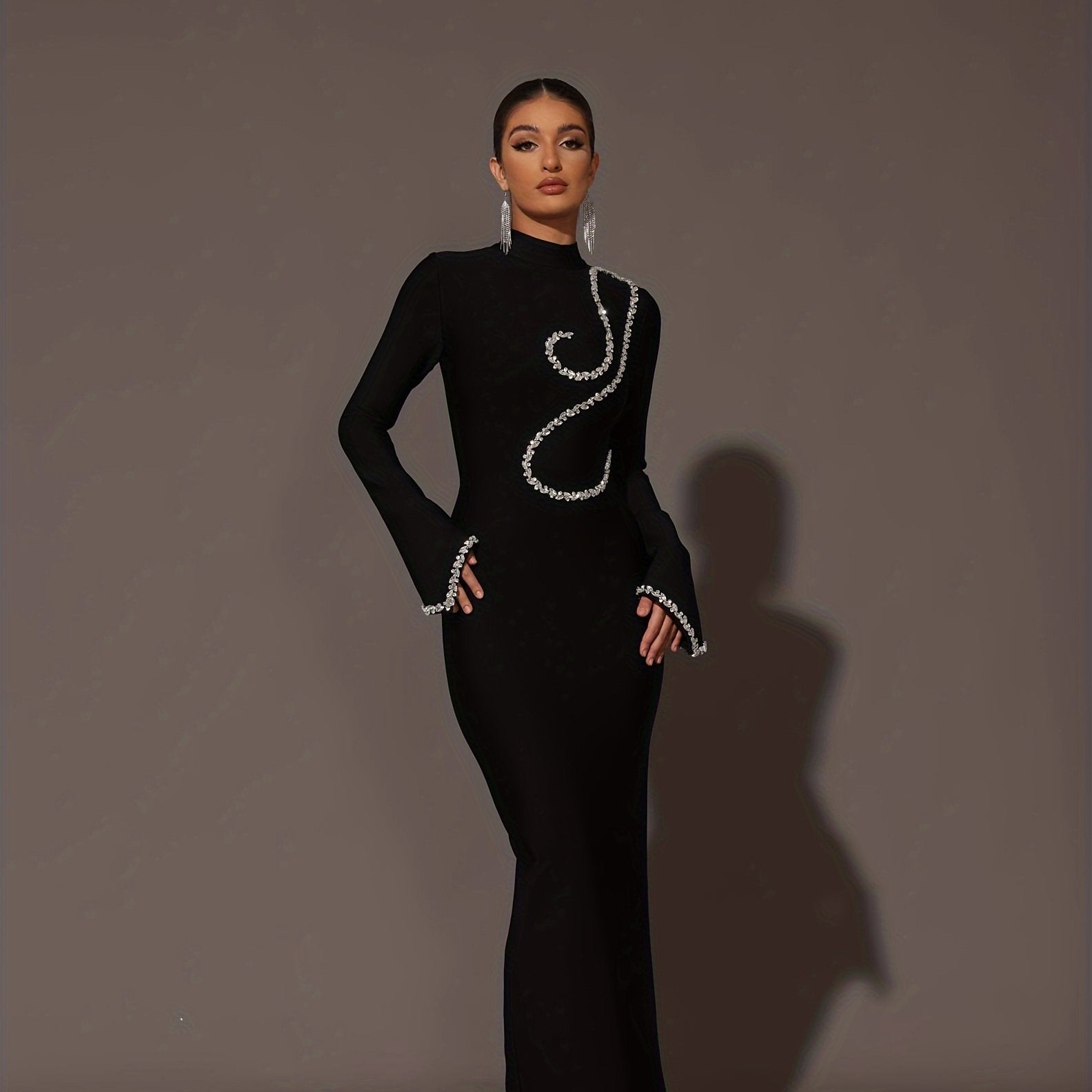 Rhinestone chain dress